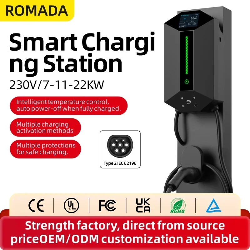 Home Ev Charger - Chargeur intelligent pour véhicules électriques ROMADA,