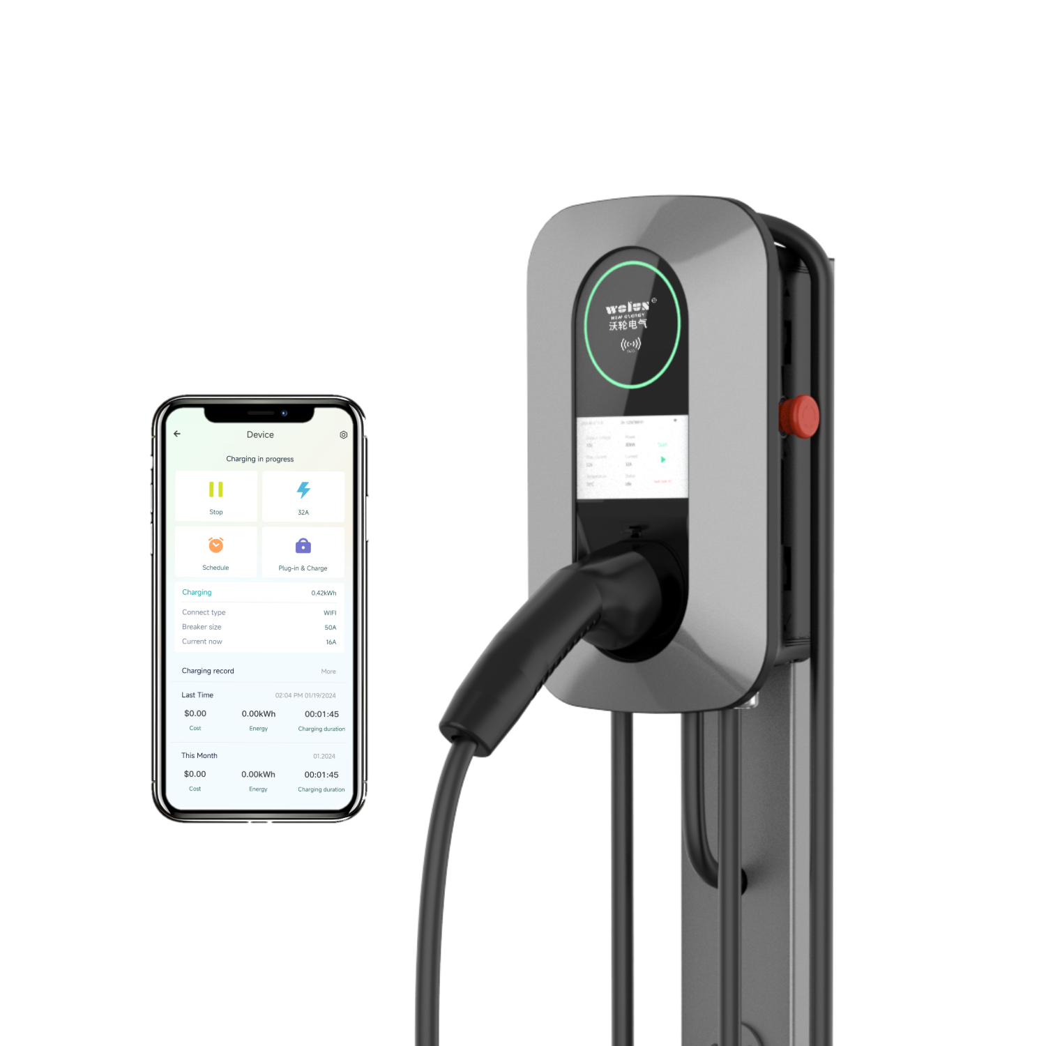 Ev Charging Pile - Borne de recharge domestique AC 22