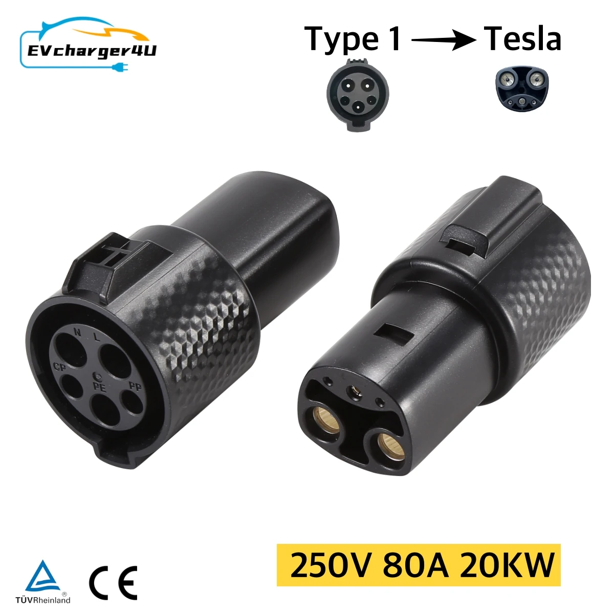 EVcharger4U SAE J1772 Type 1 F - Ev Charger Adapter avis et prix